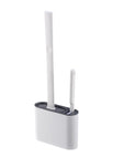 Dark gray 2-in-1 toilet brush