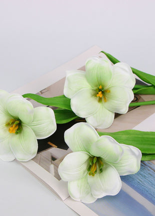 Lifelike PU Mini Tulip Artificial Flowers for Home Decor & Photography Props