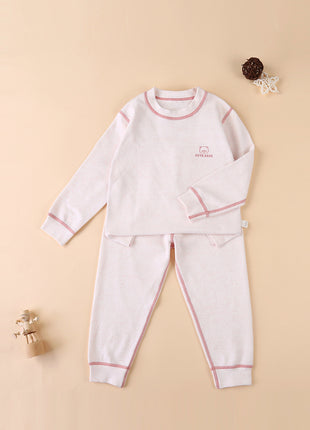 Children's Thickened Cotton Underwear Pajamas Breathable Boys and Girls Colored Antibacterial Thermal Set