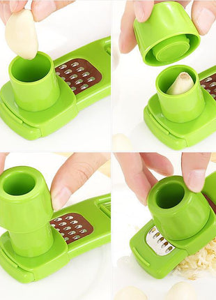 Effortless Multifunctional Garlic & Ginger Grinder, Manual Kitchen Tool for Mincing