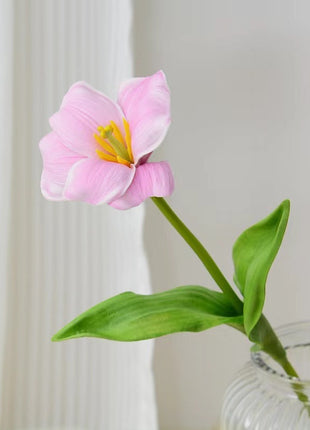 Lifelike PU Mini Tulip Artificial Flowers for Home Decor & Photography Props
