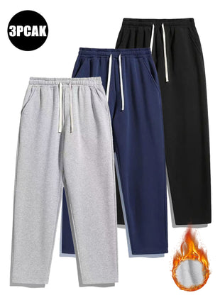 2025 Spring New Cargo Pants 2-Pack Youth Jogger Pants Cropped Pants Solid Color Loose Multi-Pocket Pants