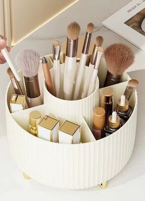 Desktop Rotating Cosmetic Brush Storage Cylinder Cosmetic Storage Rack Table Dressing Table Eye Shadow Brush Lipstick Box Pen Holder