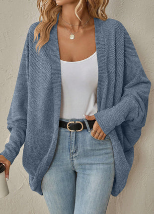 Chic European Style Mid-Length Knitted Cardigan Sweater for Women