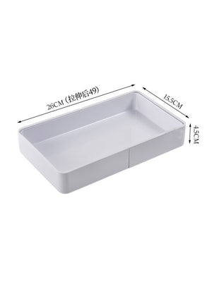 Drawer compartment retractable storage box cosmetics built-in tableware chopsticks spoon kitchen knife and fork partition finishing box
