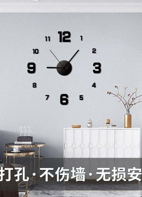 Silent Luminous Acrylic Wall Clock - Modern DIY Sticker Design for Home Decor