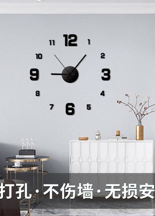 Luminous Creative DIY Wall Clock Sticker, Silent Acrylic Modern Home Decor