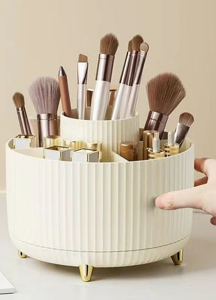 Desktop Rotating Cosmetic Brush Storage Cylinder Cosmetic Storage Rack Table Dressing Table Eye Shadow Brush Lipstick Box Pen Holder