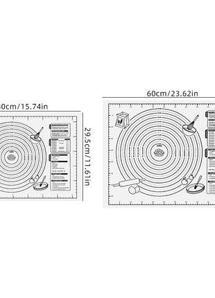 Large Non-Stick Silicone EVA Kneading Baking Mat with Measurement Scales