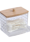 Diamond pattern square cylindrical bamboo cover 9*7.2*10