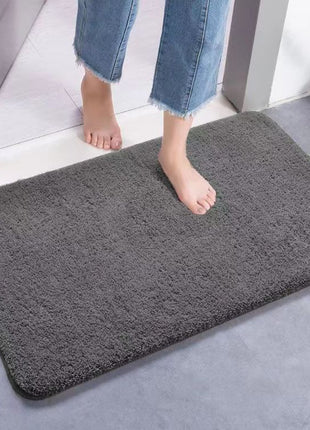 Toilet Floor Mat Door Absorbent Dirty-Resistant Bathroom Anti-Slip Mat Thickened Plush Toilet Door Mat Machine Washable