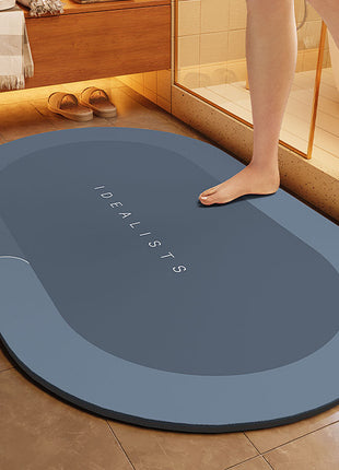 New Diatom Mud Absorbent Mat Bathroom Floor Mat Bathroom Door Non-slip Quick-drying Foot Mat Entry Door Mat