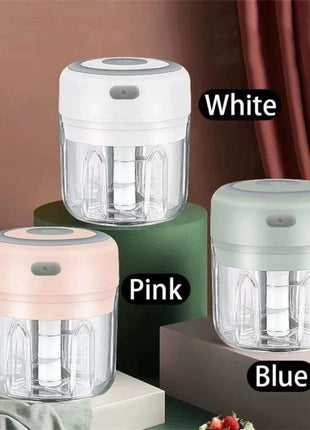 Compact Wireless Electric Garlic Chopper Crusher, USB Rechargeable Mini Food Processor