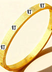 47-c-5 gold striped nail bracelet