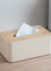 Tissue box [wooden cover] / Pure white