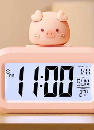 Minimalist Student Desk Alarm Clock with Chronograph, Timer, and Temperature Display