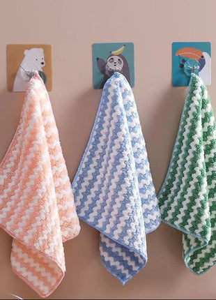 Ultra-Absorbent Microfiber Kitchen Cleaning Cloth - Lint-Free, Oil-Resistant