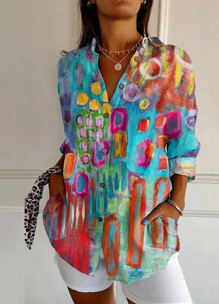 Oversized 3D Autumn Leisure Shirt with European Style