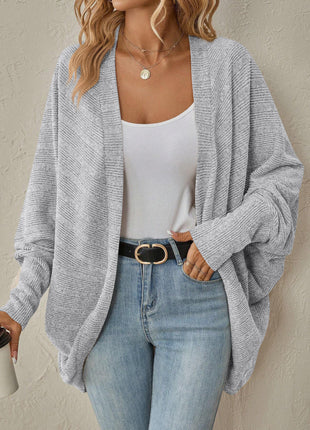 Chic European Style Mid-Length Knitted Cardigan Sweater for Women
