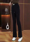 Black bootcut pants [without velvet]