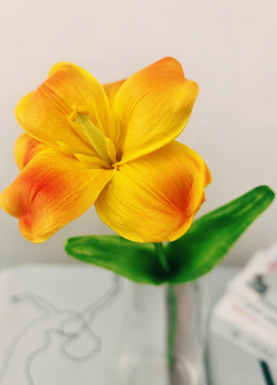 Lifelike PU Mini Tulip Artificial Flowers for Home Decor & Photography Props