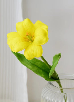 Lifelike PU Mini Tulip Artificial Flowers for Home Decor & Photography Props