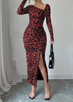 Red leopard print / S