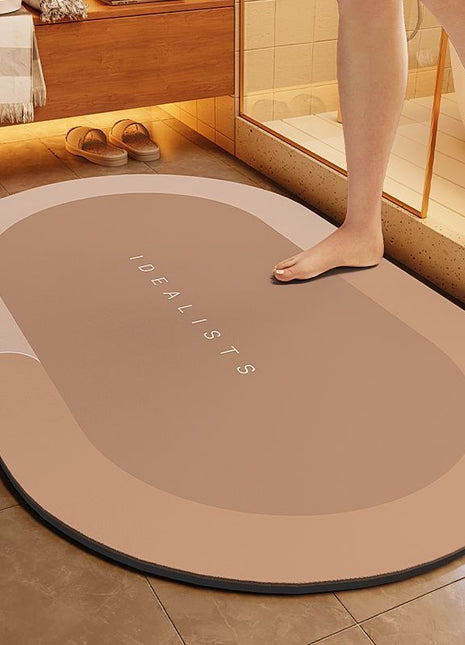 New Diatom Mud Absorbent Mat Bathroom Floor Mat Bathroom Door Non-slip Quick-drying Foot Mat Entry Door Mat