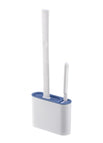 Blue 2-in-1 toilet brush