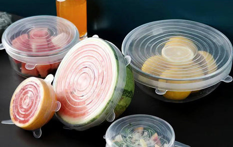 Food-Grade Reusable Silicone Food Covers, Universal Bowl & Microwave Lids
