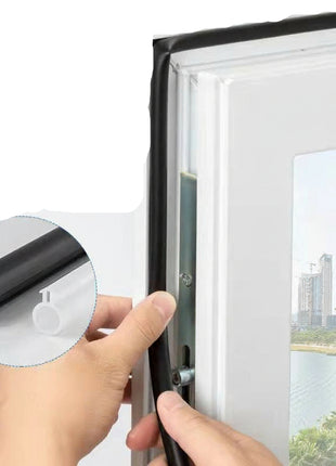 Durable O-Type Silicone Rubber Weatherstripping for Windows & Doors - Black/White