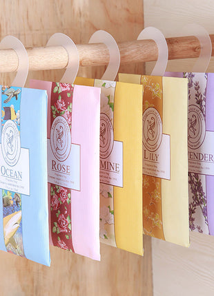 Natural Hanging Sachet Air Freshener Bags for Wardrobes, Closets & Rooms
