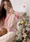 Embroidered peach