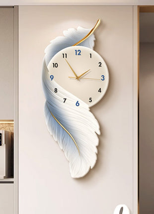 Creative living room wall clock, modern and luxurious,  Super Silent Quartz Movement, No Ticking, Artificial Wood Construction, Perfect for Living Room, Bedroom, Kitchen, Coffee Bar Decor - Unique Home Gift and Festival Decoration