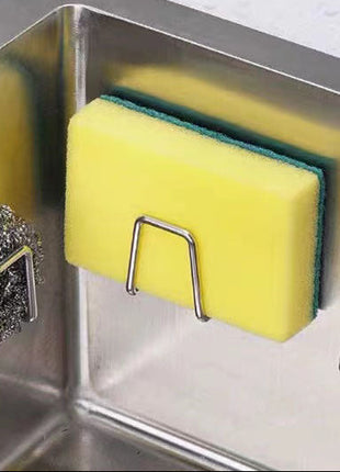 Premium Stainless Steel Sponge Holder Kitchen Sink Caddy No-Drill Drying Organizer
