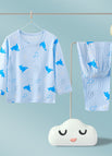 L25-long sleeve blue whale