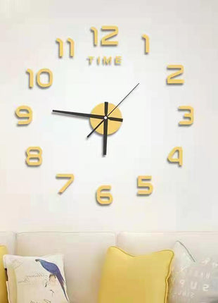 DIY Creative Silent Wall Clock - Modern No-Drill Home Office Decor