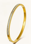 29-d-10 gold bracelet with a row of square diamonds (returnable and exchangeable if faded)