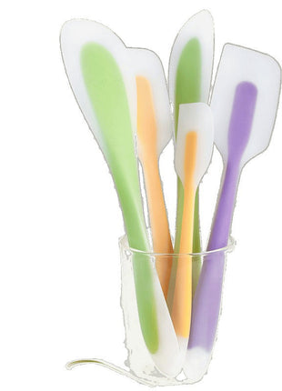 Flexible Translucent Silicone Spatula Set for Baking, Mixing, & Frosting