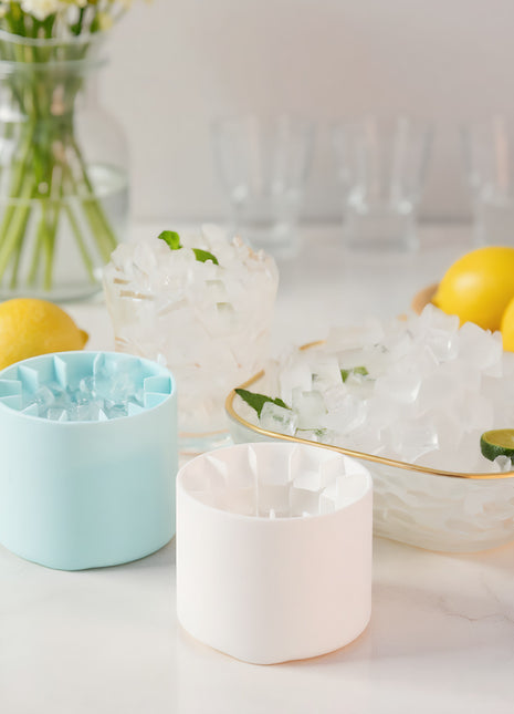 Flexible Silicone Ice Cube Tray & Bucket Mold for Home Bar Drinks
