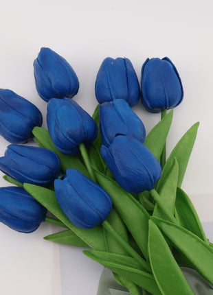 Lifelike PU Mini Tulip Artificial Flowers for Home Decor & Photography Props
