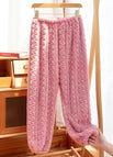 Jacquard pants pink