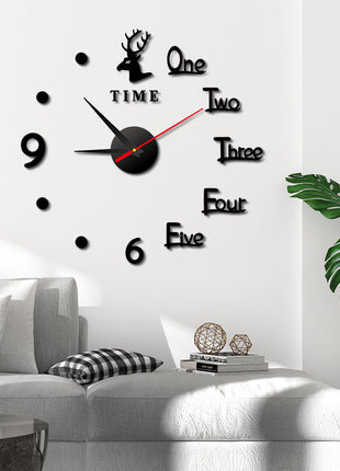 Luminous DIY Modern Wall Clock - Silent, Punch-Free Home Decor Sticker