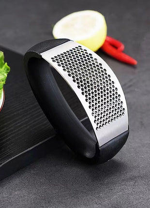 Manual Stainless Steel Garlic Press Mincer Crusher - Easy Squeeze Kitchen Tool