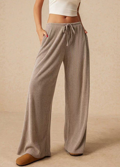 Demi-Season Fashionable Oversize Trousers: European City Style with Elastic Waist