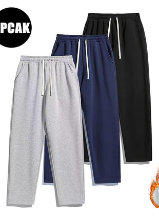 2025 Spring New Cargo Pants 2-Pack Youth Jogger Pants Cropped Pants Solid Color Loose Multi-Pocket Pants