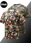 STAR PATTERNED SHORT SLEEVED SHIRT + CAMOUFLAGE T-SHIRT