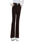 Brown bootcut pants [velvet and thickened]