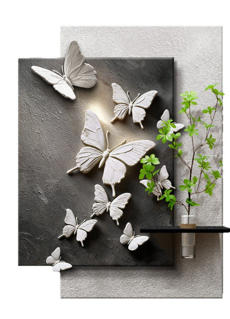 Modern minimalist entryway decorative painting with hydroponic PLANT 60x80 cm Fukudie Yuxi