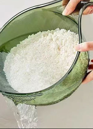 Multifunctional Kitchen Rice Washer Sieve & Vegetable Draining Basket with Handle